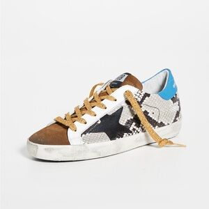 Golden Goose Superstar sneakers, rock snake/black star, size 39